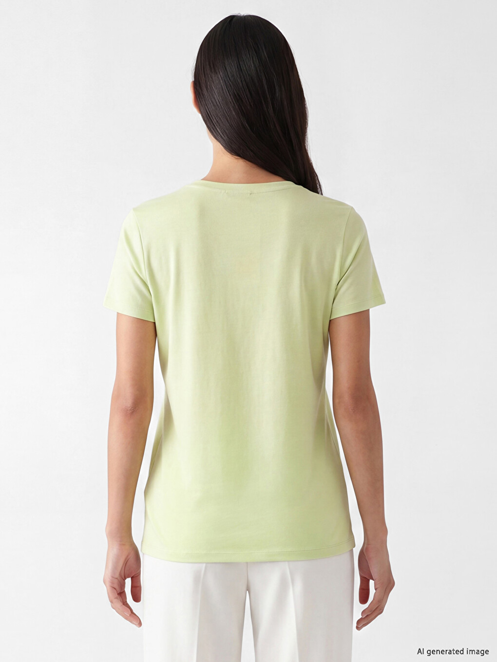 Crew Neck Printed Women's T-Shirt-3