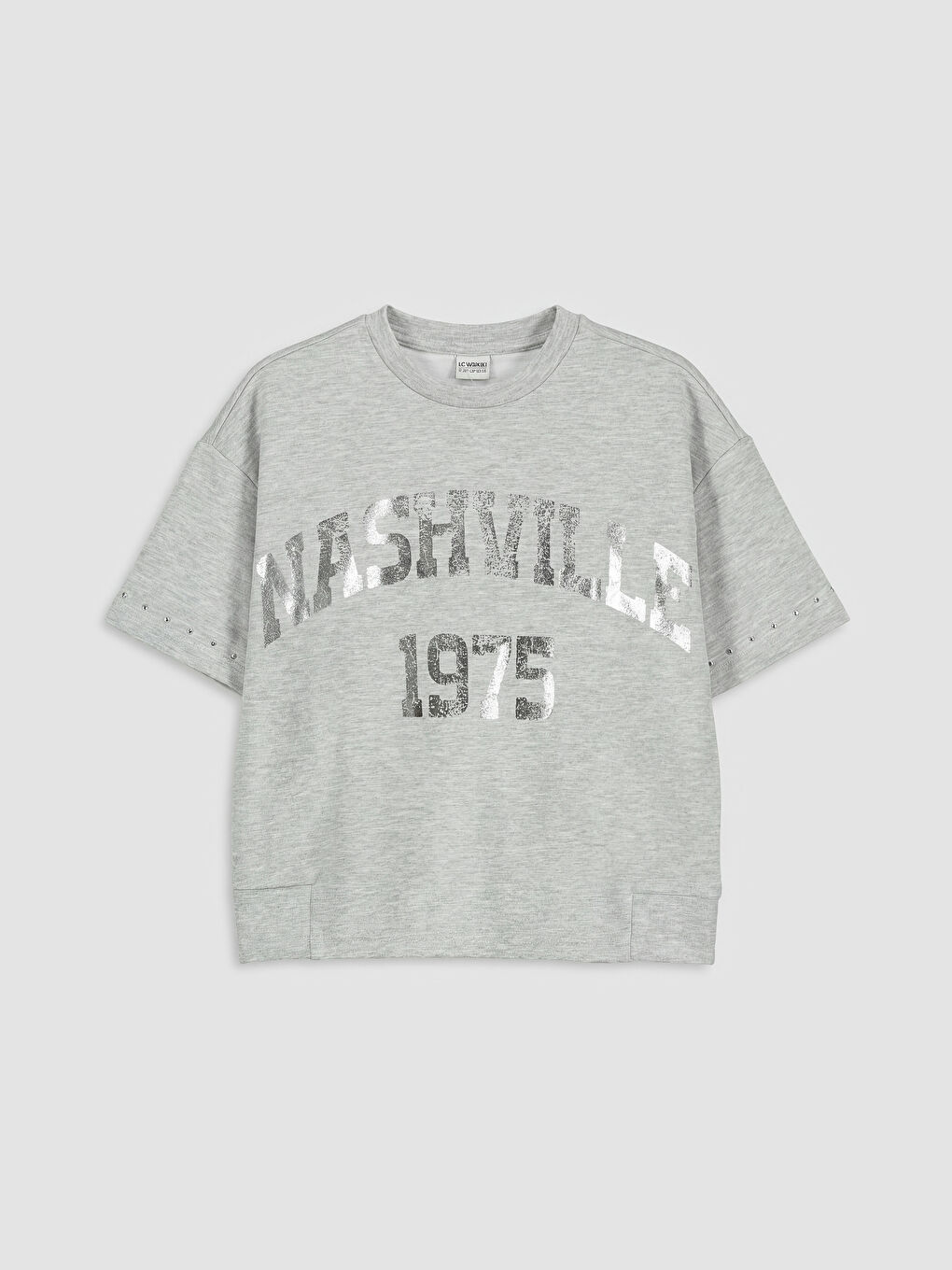 Gri Baskılı Kız Çocuk Soft Touch Takım-1