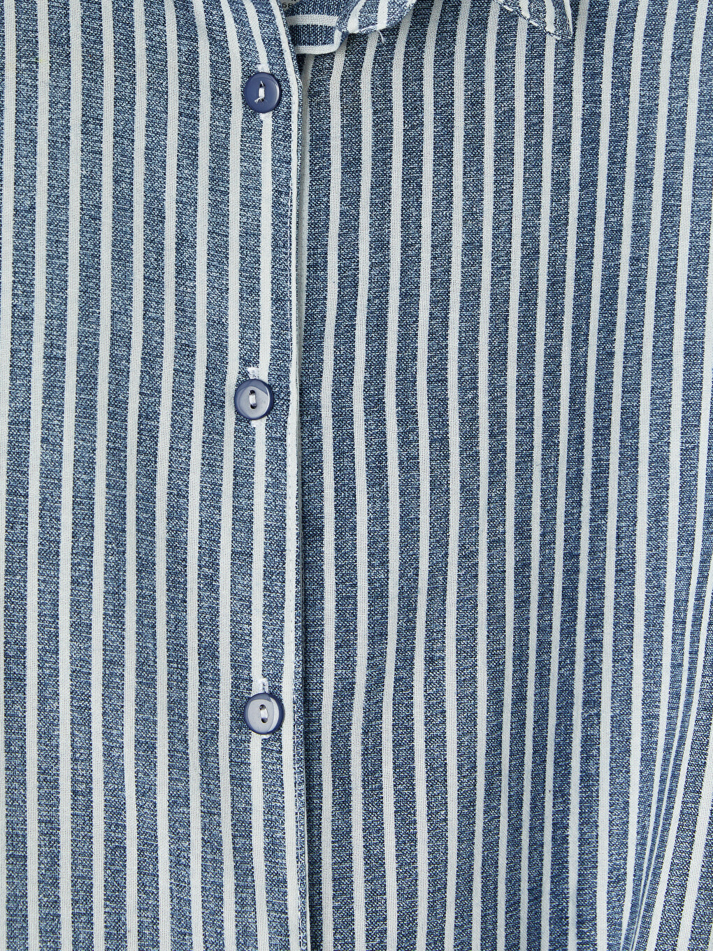 Tie Detailed Striped Women's Shirt-2