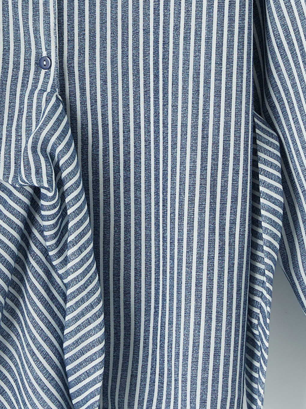 Tie Detailed Striped Women's Shirt-3