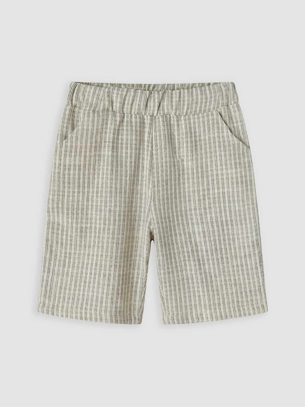 Ekru Çizgili Erkek Bebek Gabardin Takım-3