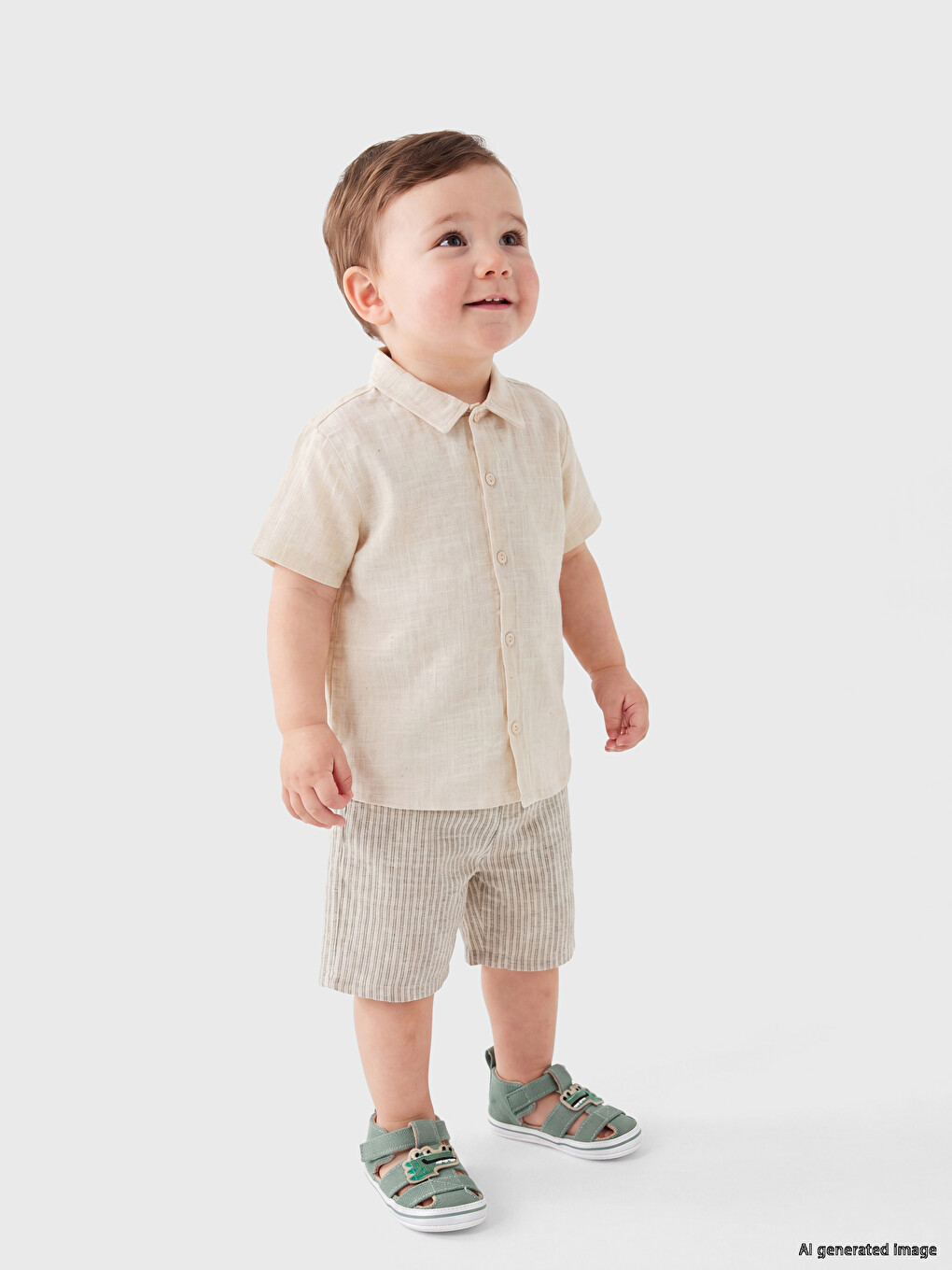 Striped Baby Boys' Twill Set-1