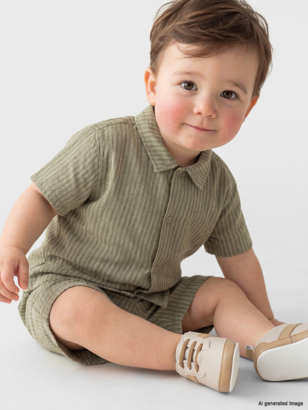 Striped Baby Boys' Shorts Set-1
