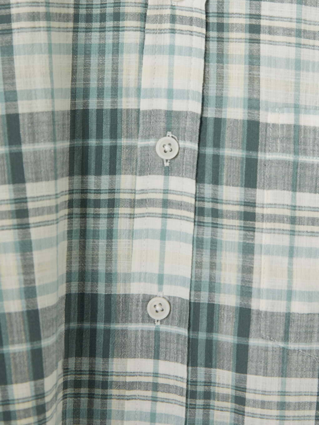 Yeşil Regular Fit Ekose Poplin Erkek Gömlek-2