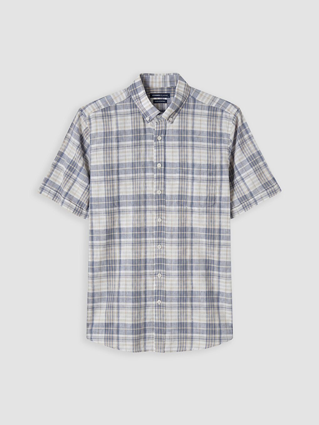 İndigo Regular Fit Ekose Poplin Erkek Gömlek