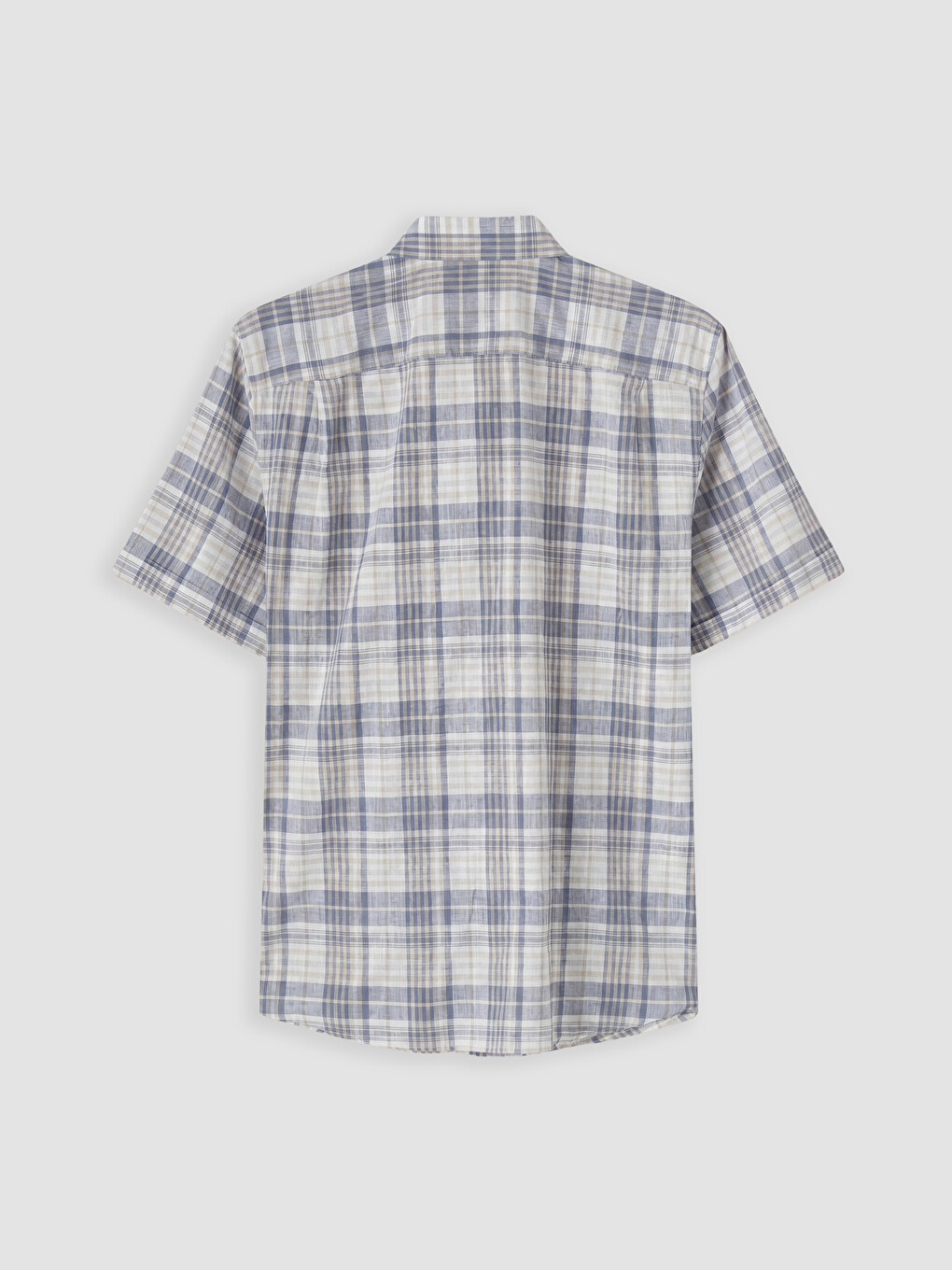 İndigo Regular Fit Ekose Poplin Erkek Gömlek-2