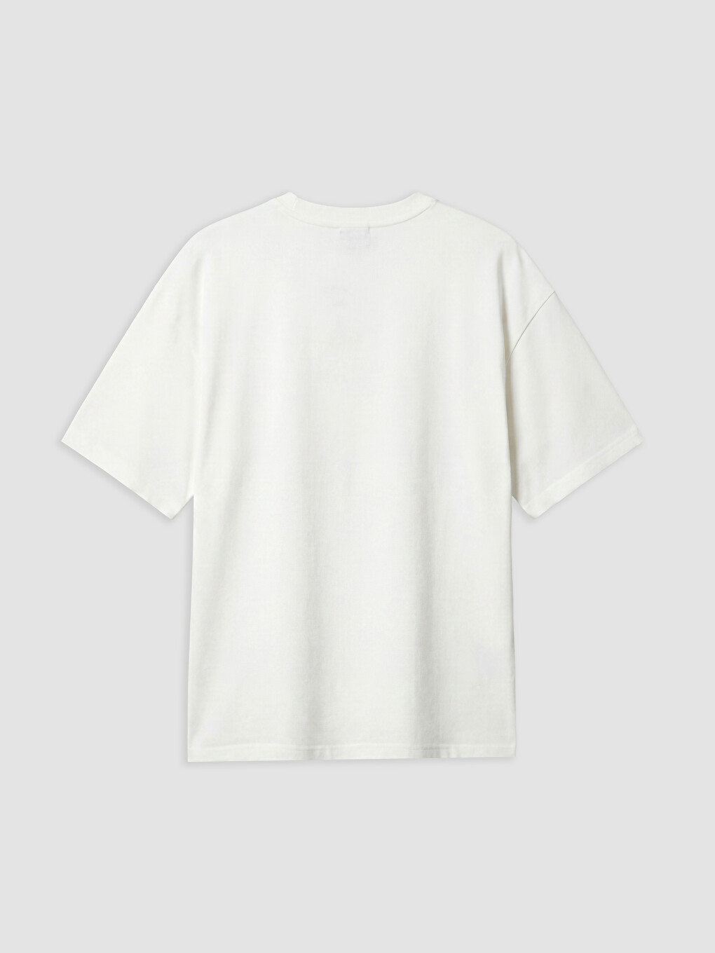 Ekru Oversize %100 Pamuklu Kadın Tişört-5