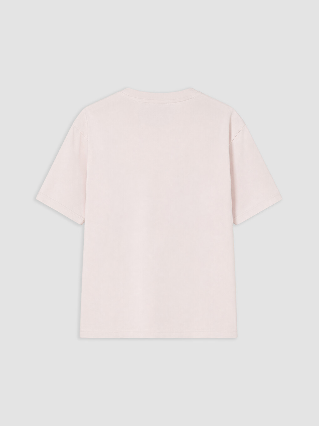 Pembe %100 Pamuklu Oversize Kadın Tişört-1