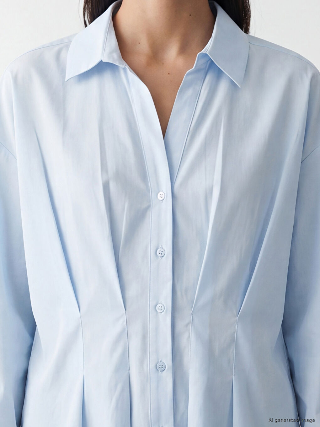 Ruched Women's Shirt-2