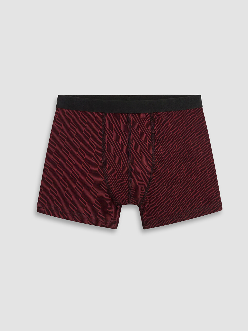 Bordo Pamuklu Esnek Erkek Boxer 5'li-5