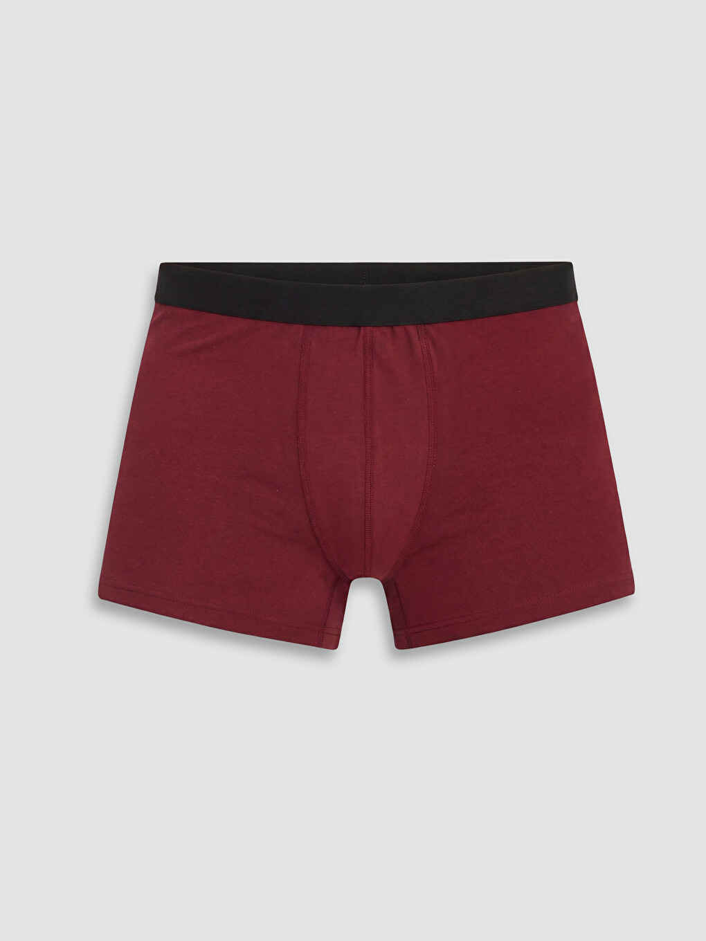 Bordo Pamuklu Esnek Erkek Boxer 5'li-6