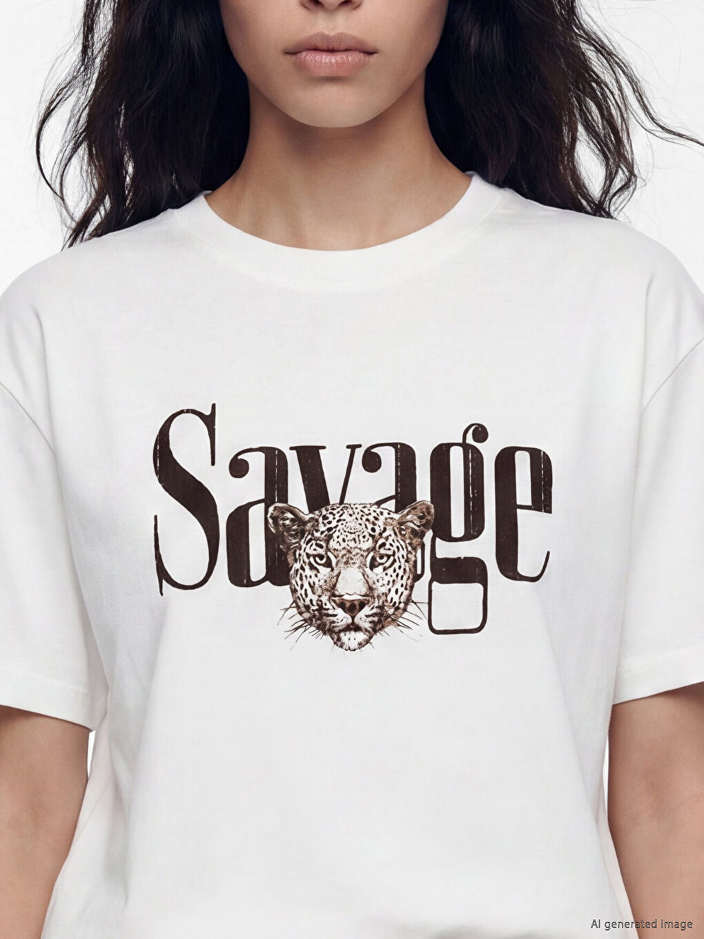 Printed Oversize Women's T-Shirt-2