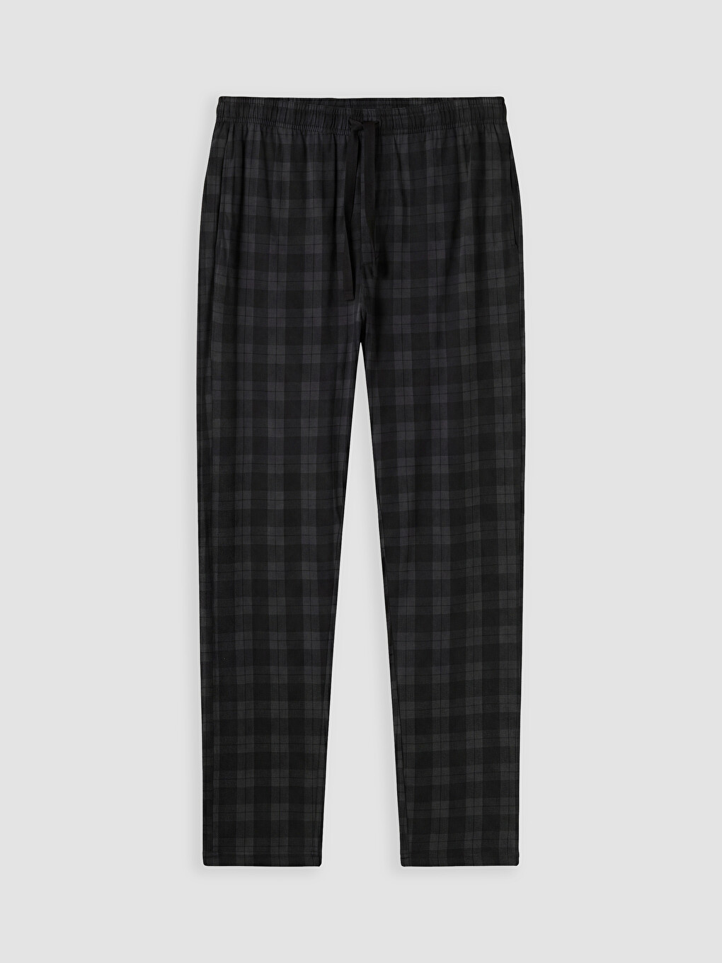 Antrasit Standart Kalıp Ekose Desenli Erkek Pijama Altı