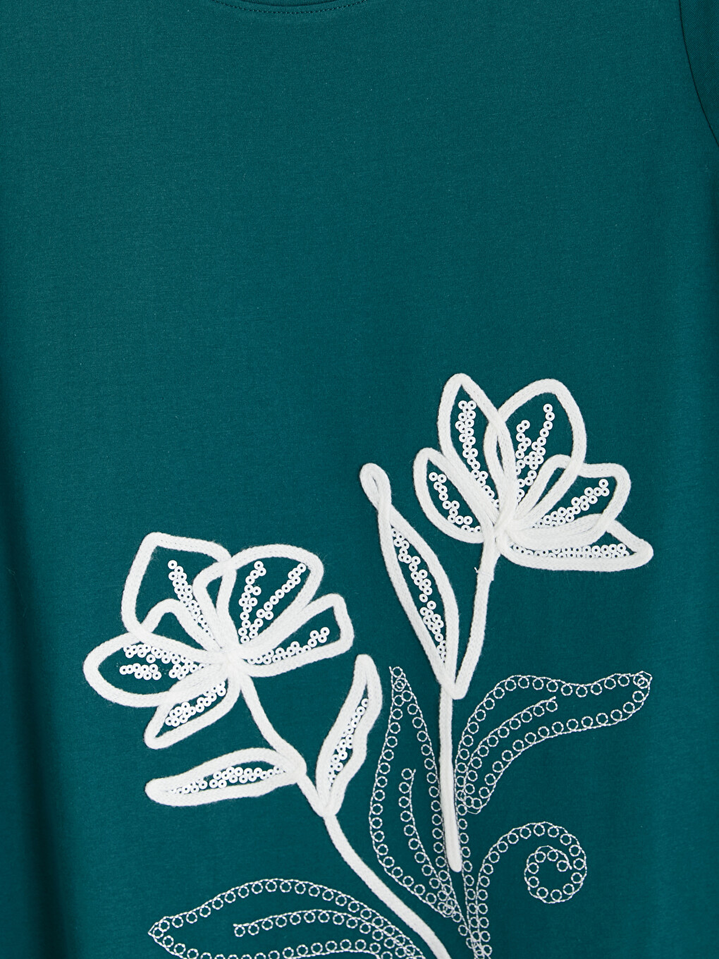 Embroidered 100% Cotton Women's T-shirt-5
