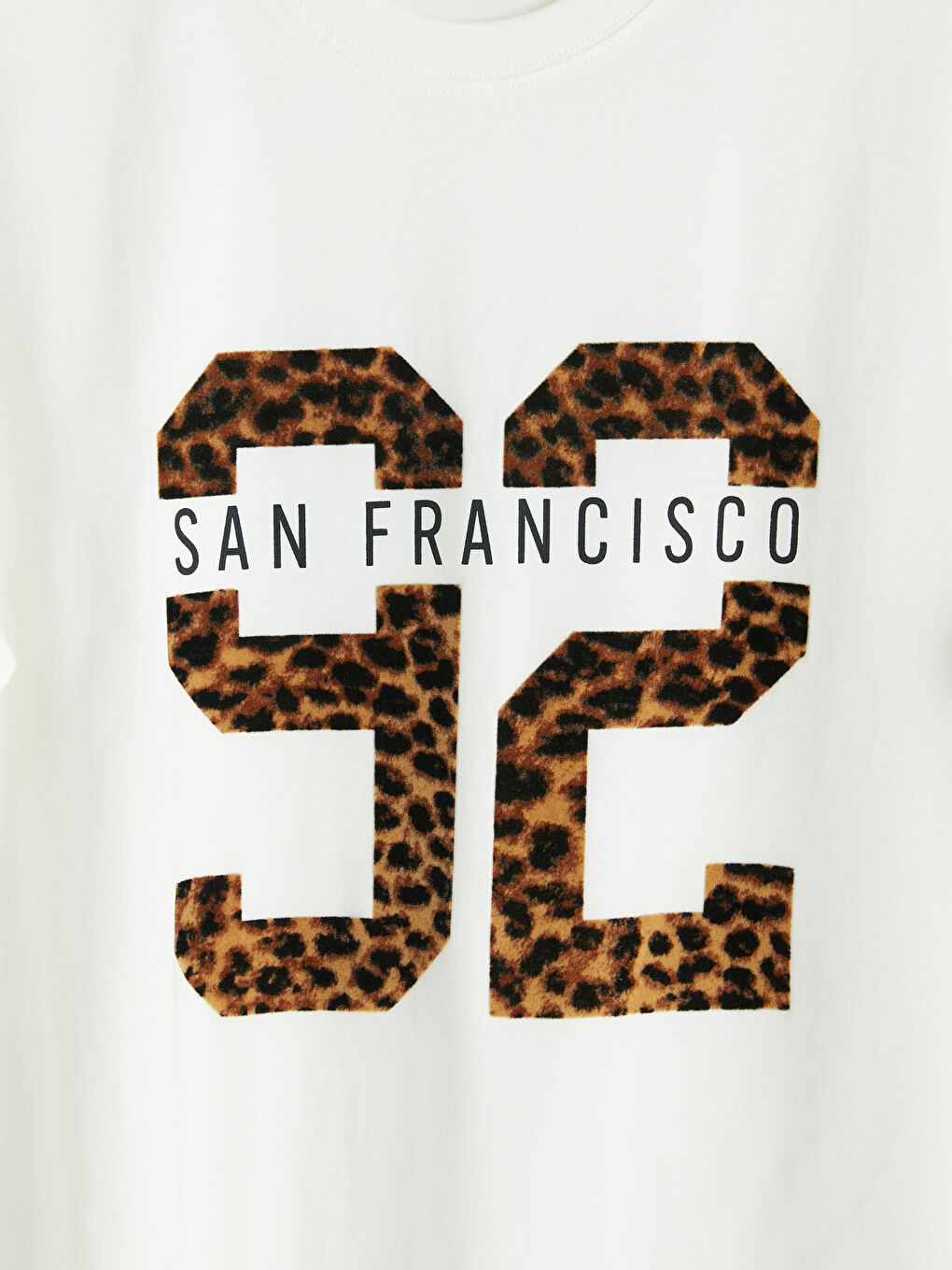 Ekru San Francisco Baskılı Kadın Tişört-2