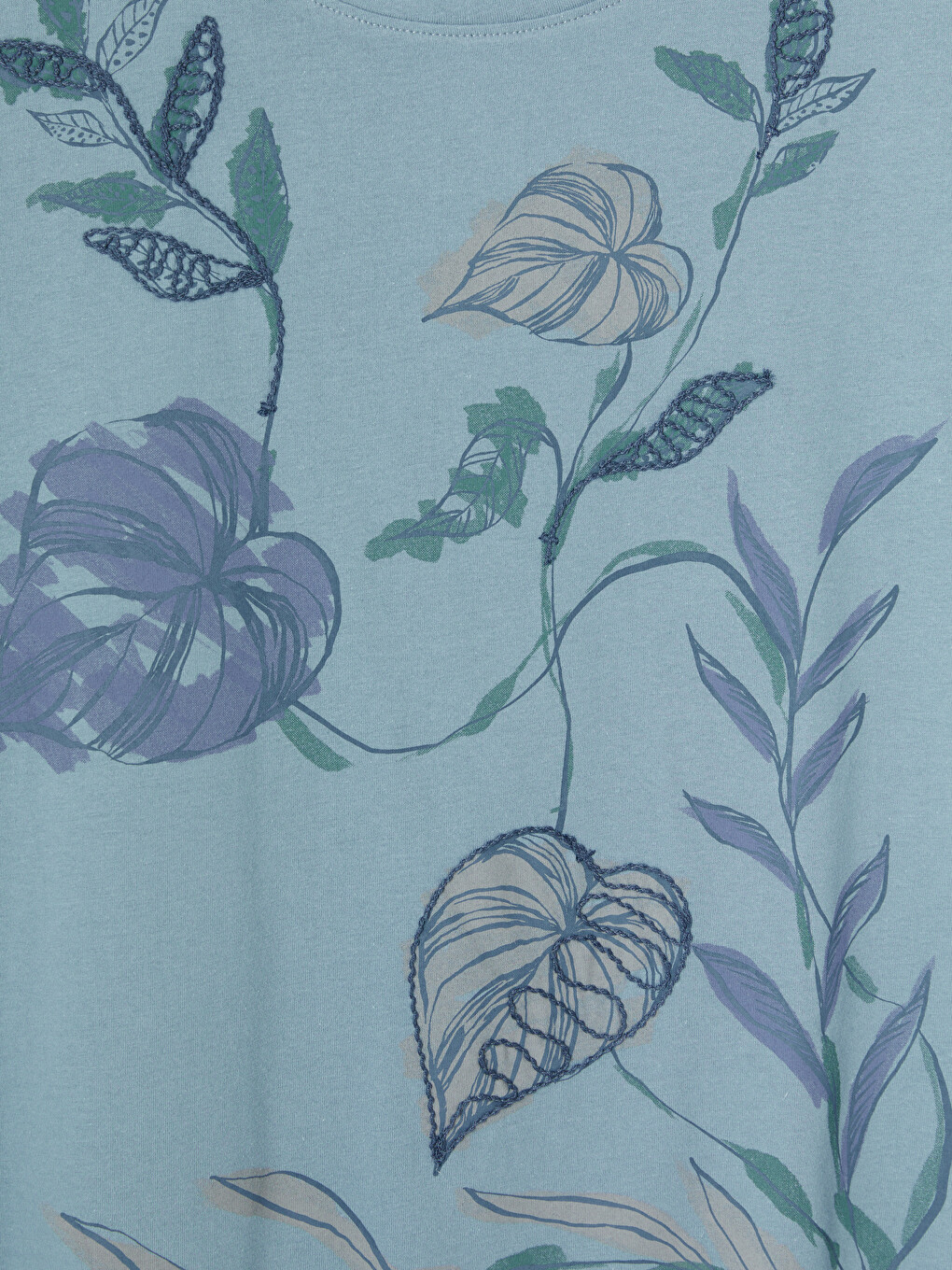 Printed %100 Cotton Women's T-shirt-4