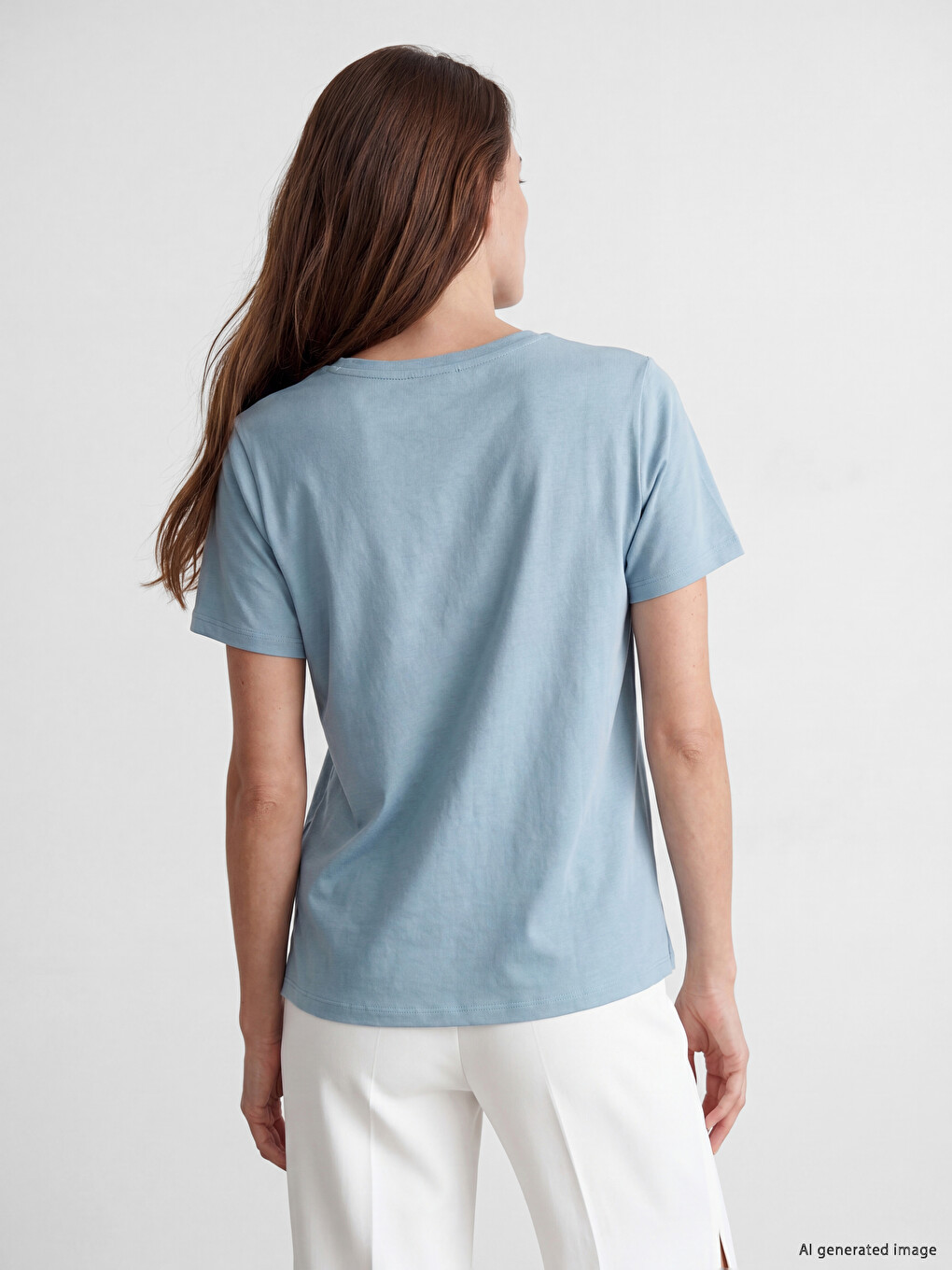 Printed %100 Cotton Women's T-shirt-2