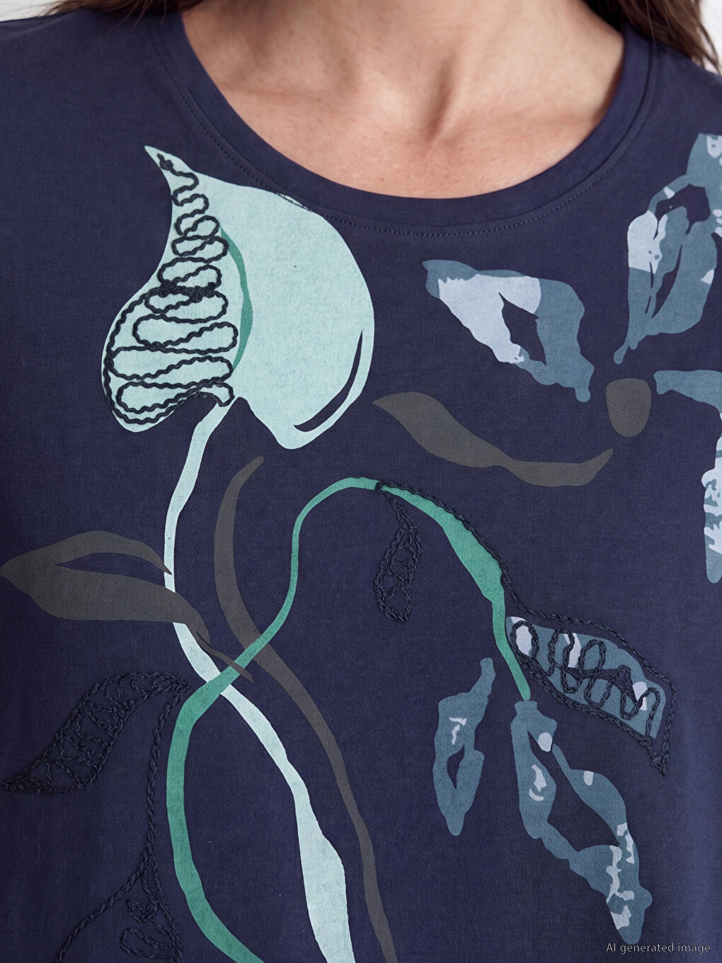 Printed 100% Cotton Women's T-shirt-2
