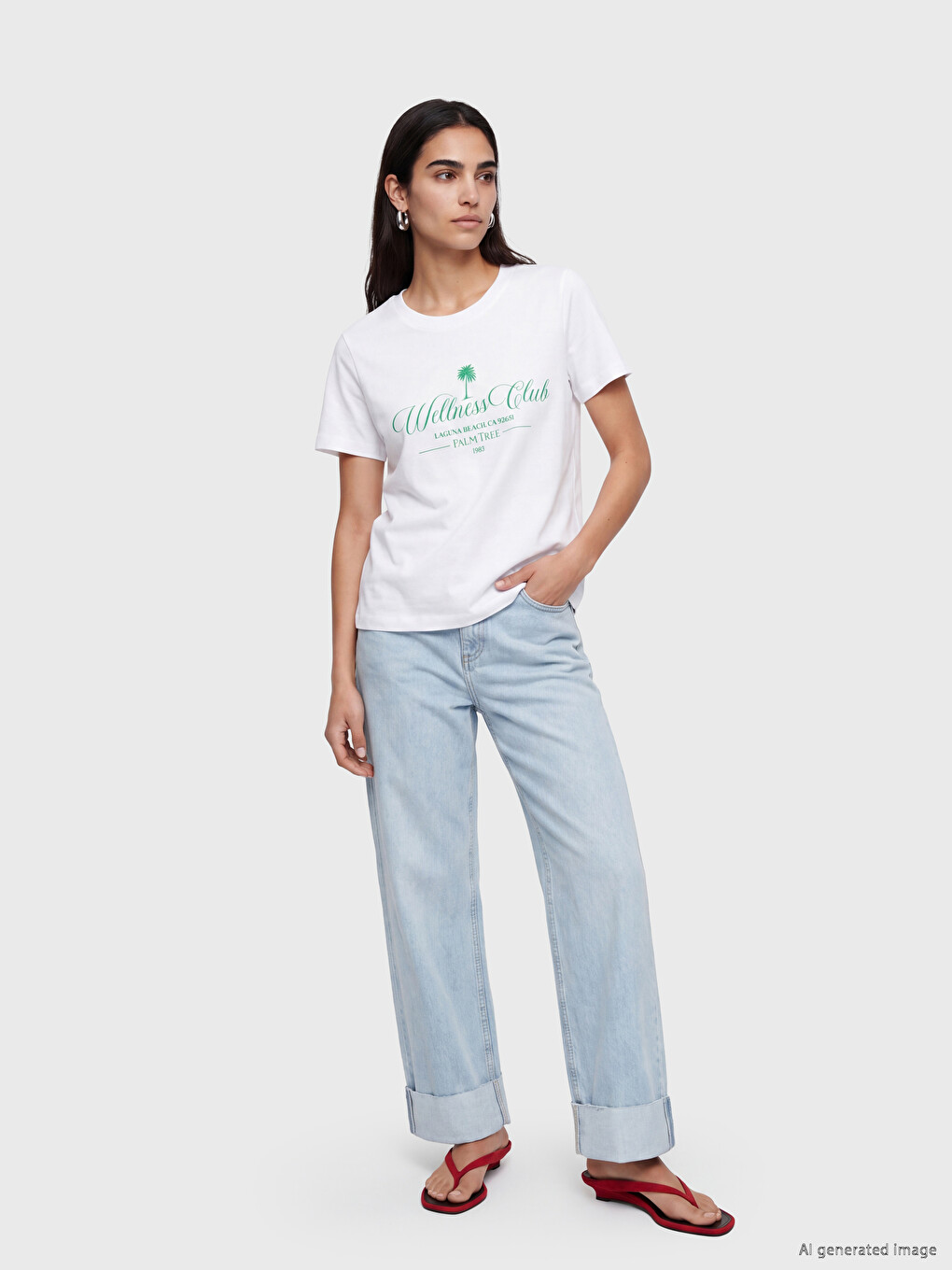 Printed 100% Cotton Women's T-shirt-1