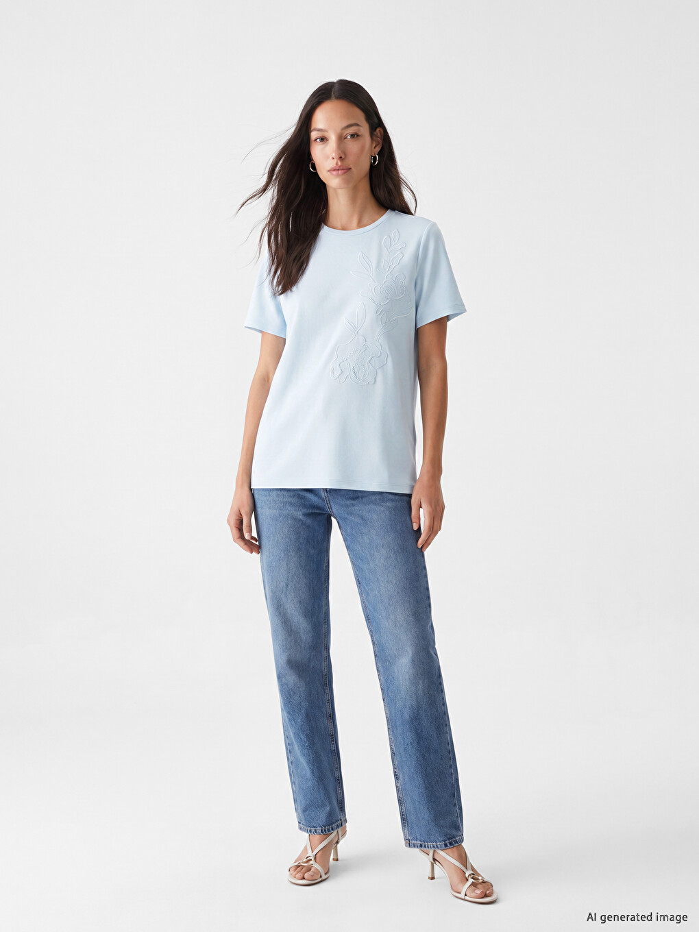 Embroidered Soft Touch Women's T-Shirt-1