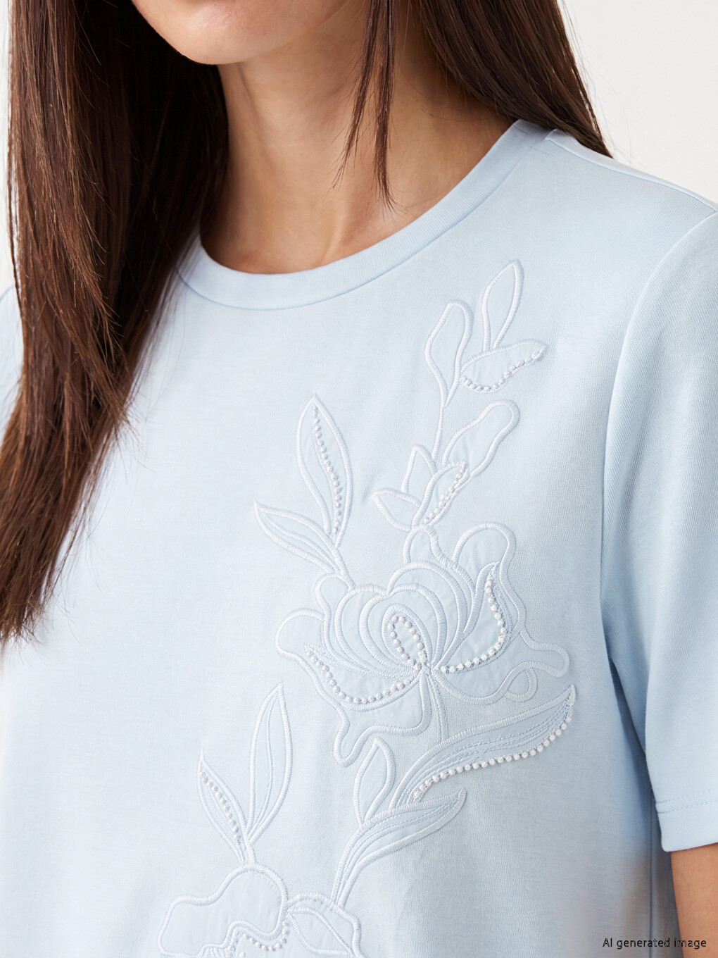 Embroidered Soft Touch Women's T-Shirt-2