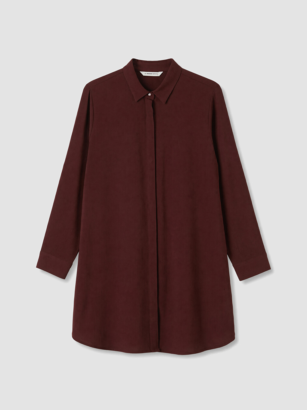 Kahverengi Regular Fit Kadın Gömlek Tunik
