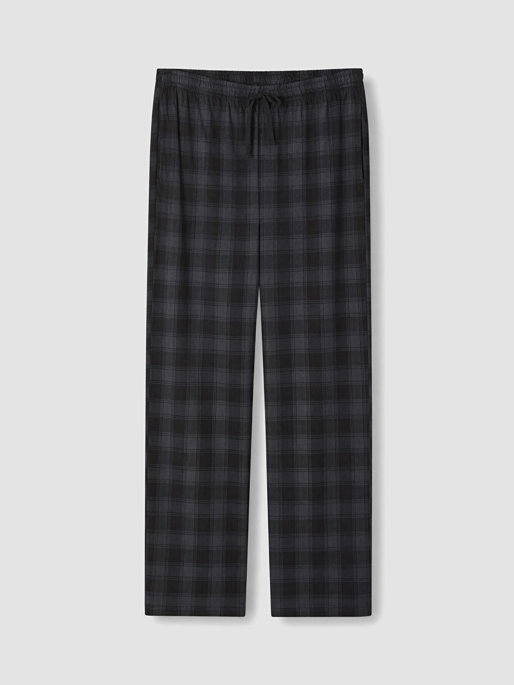 Antrasit Regular Fit Ekose Erkek Pijama Takımı-4