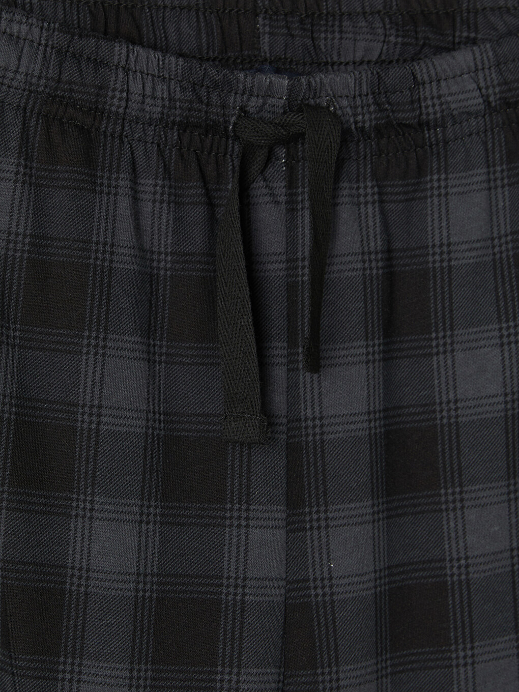 Antrasit Regular Fit Ekose Erkek Pijama Takımı-5
