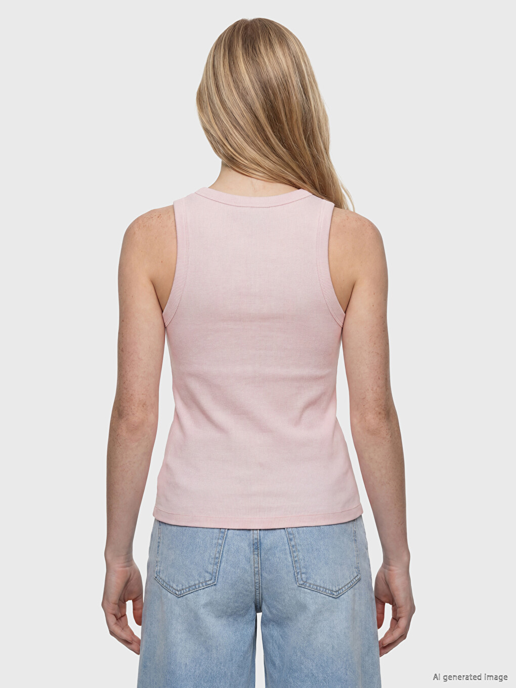 Crew Neck Hello Kitty Printed Women's Tank Top-3