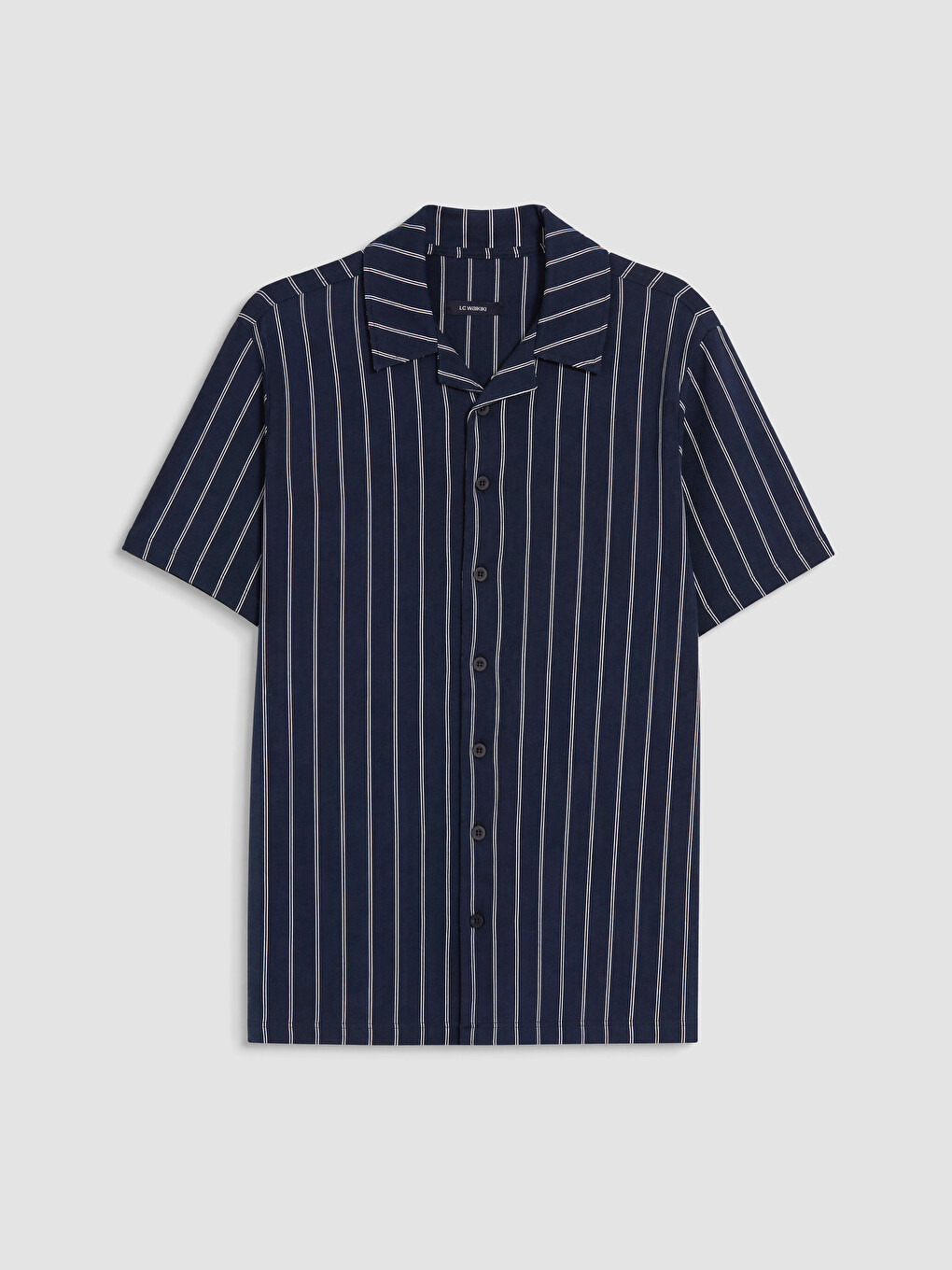 Lacivert Regular Fit Çizgili Erkek Pijama Takım-1