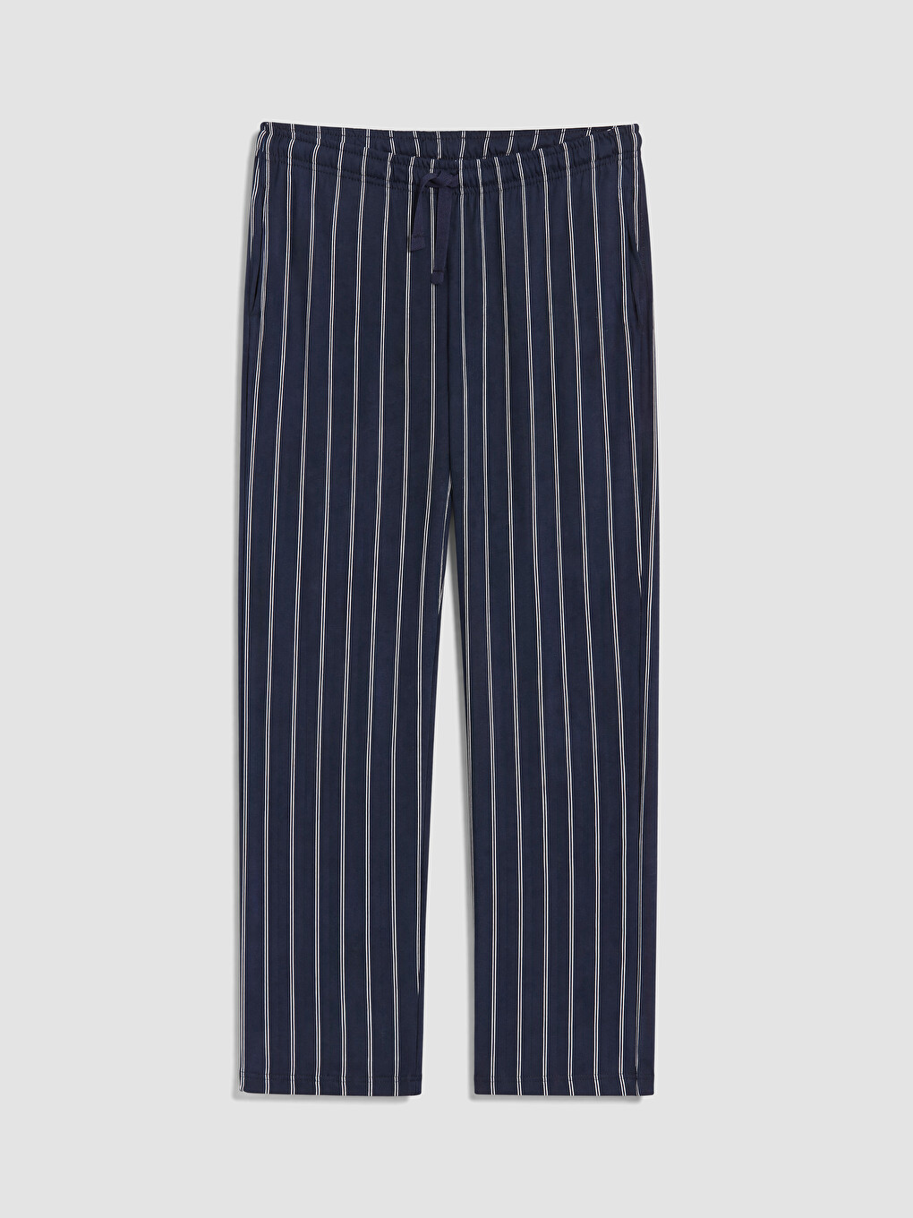 Lacivert Regular Fit Çizgili Erkek Pijama Takım-4