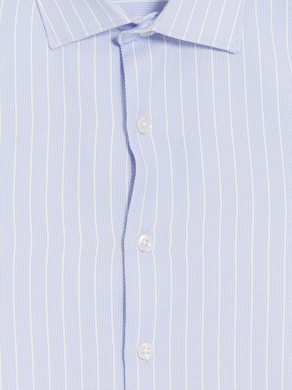 Mavi Slim Fit Çizgili Erkek Gömlek-1