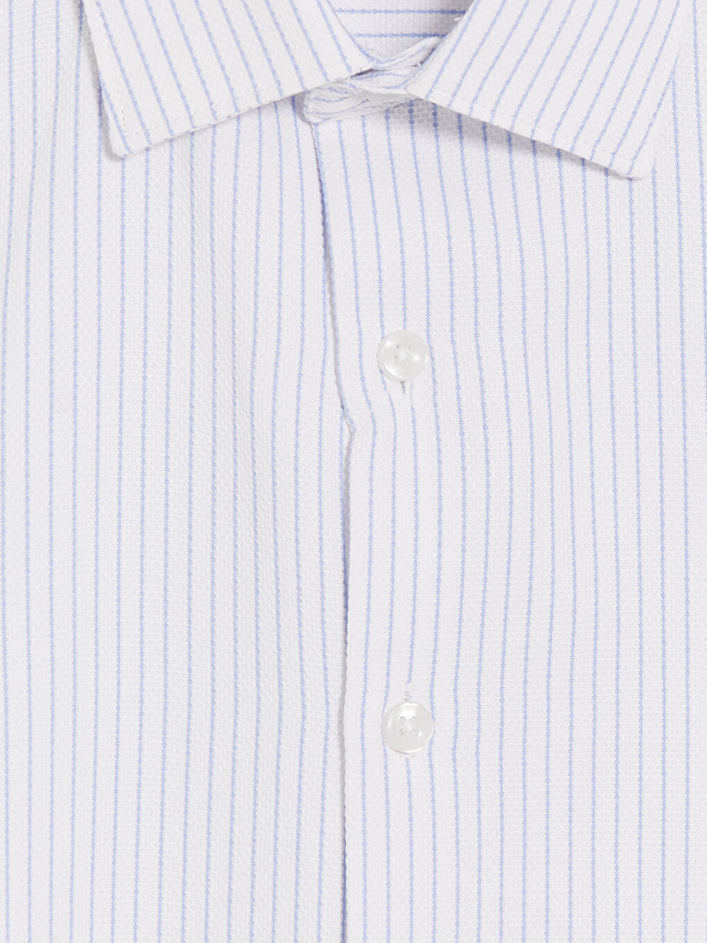 Beyaz Slim Fit Çizgili Erkek Gömlek-1