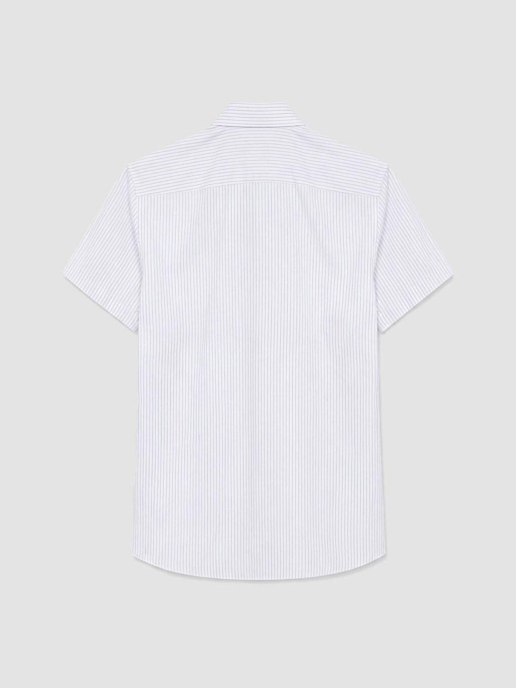 Beyaz Slim Fit Çizgili Erkek Gömlek-2