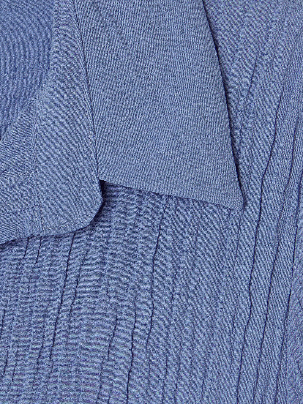 Mor Gömlek Yaka Dokulu Oversize Bluz-1