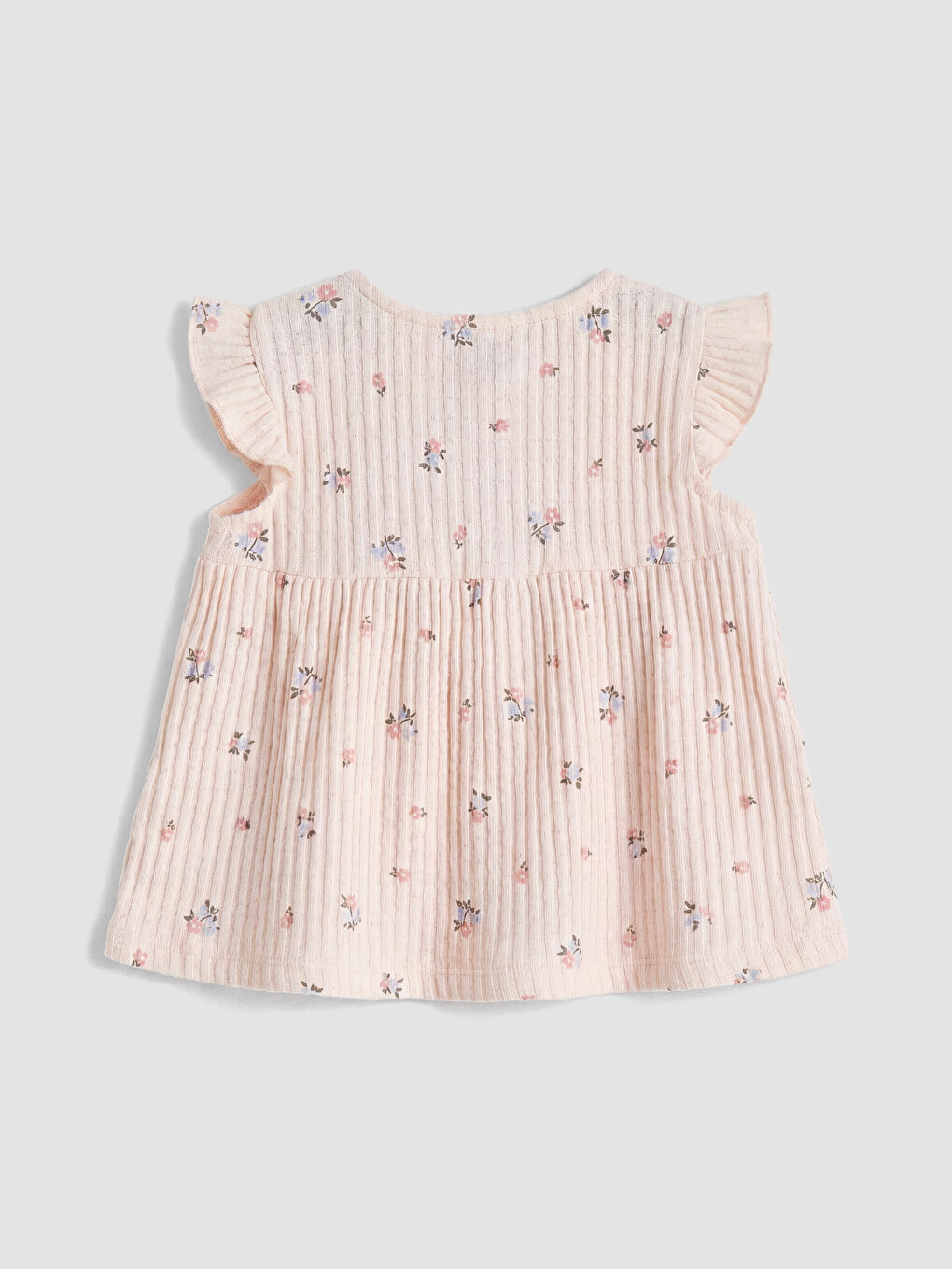 Pembe Çiçekli Kız Bebek Şortlu Takım-3