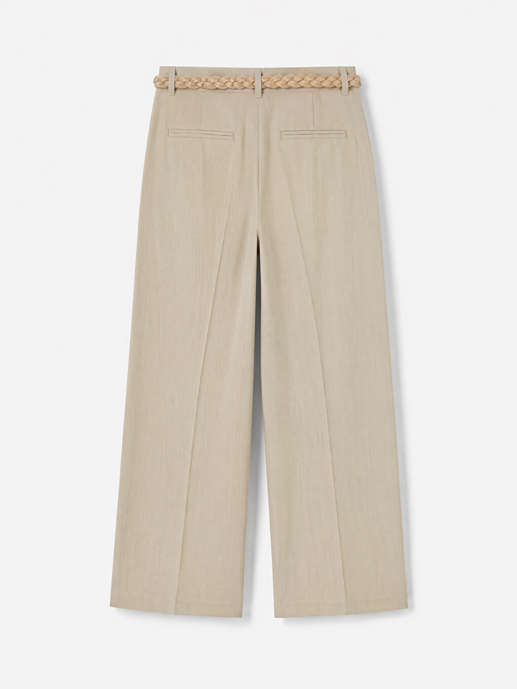 Yeşil Beli Kemerli Loose Fit Kadın Pantolon-2