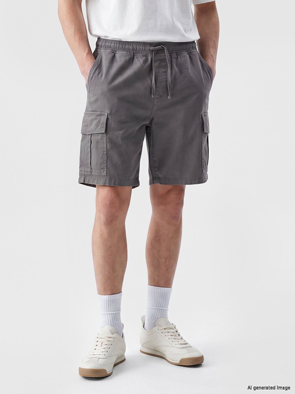 Gri Relax Fit Erkek Şort