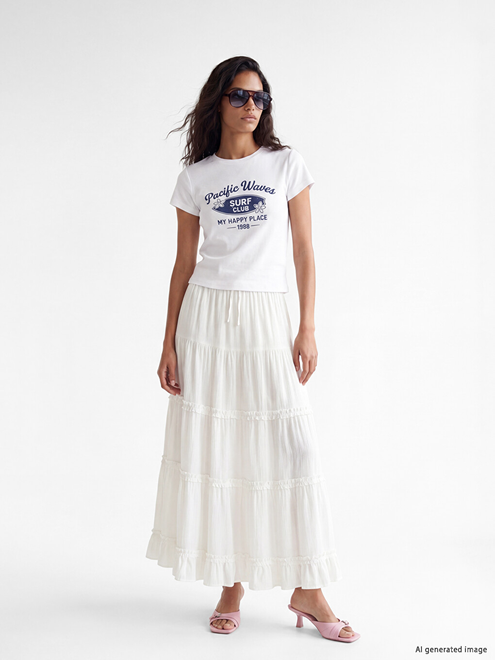 Crew Neck Printed Women's T-Shirt-1