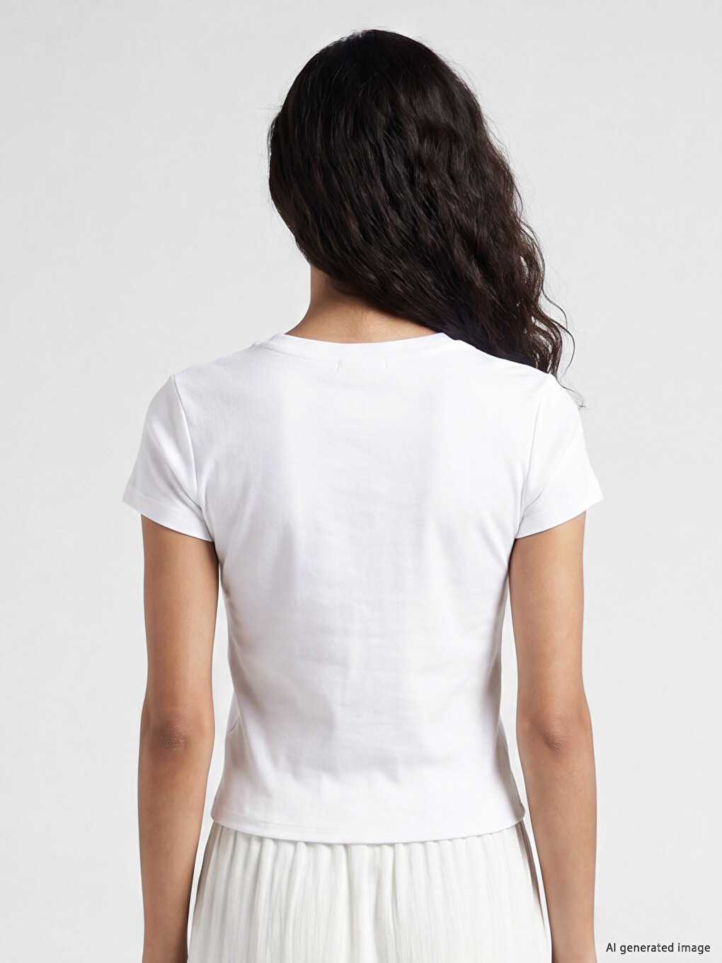 Crew Neck Printed Women's T-Shirt-3