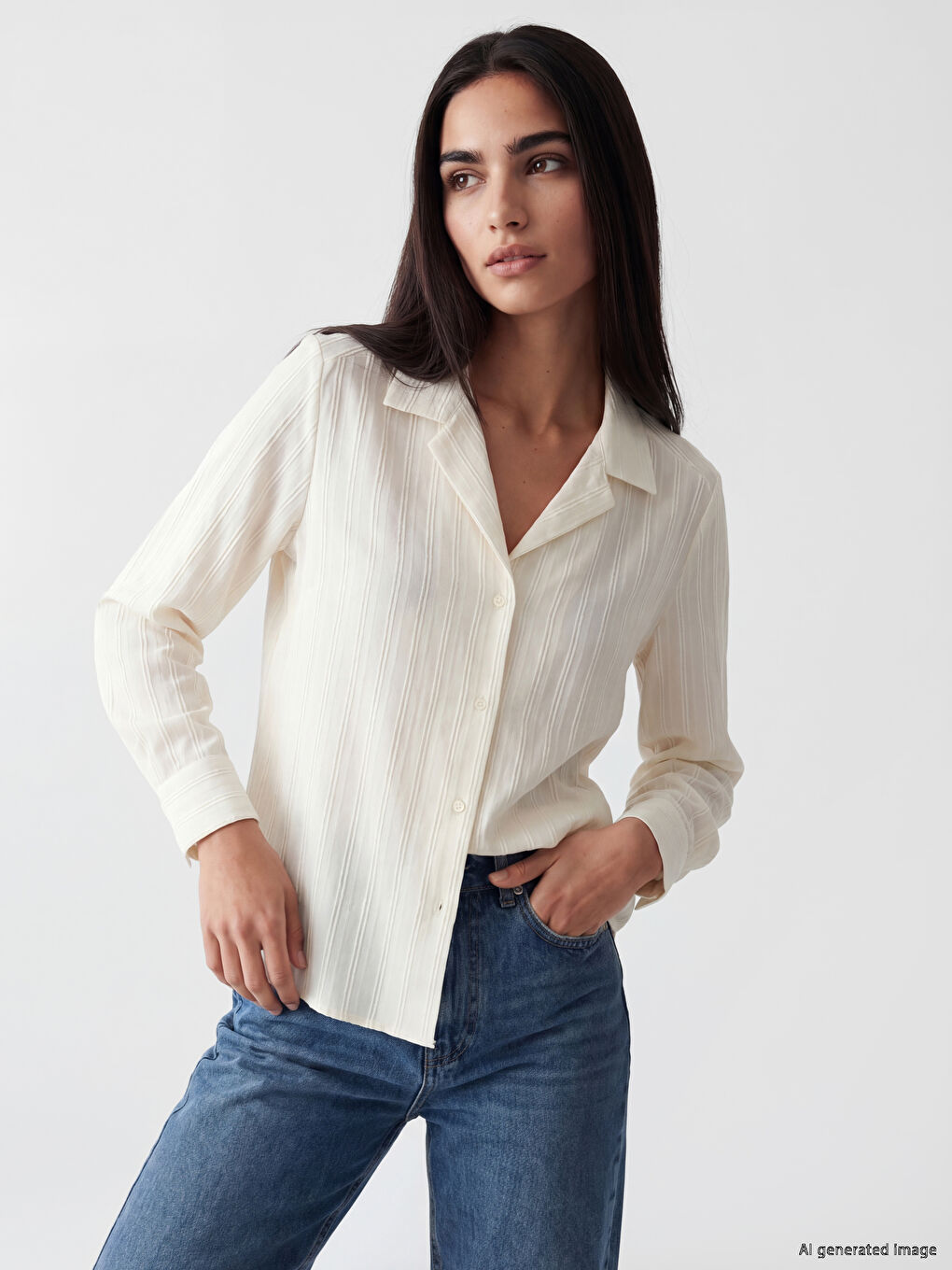 Striped Oversize Women's Shirt
