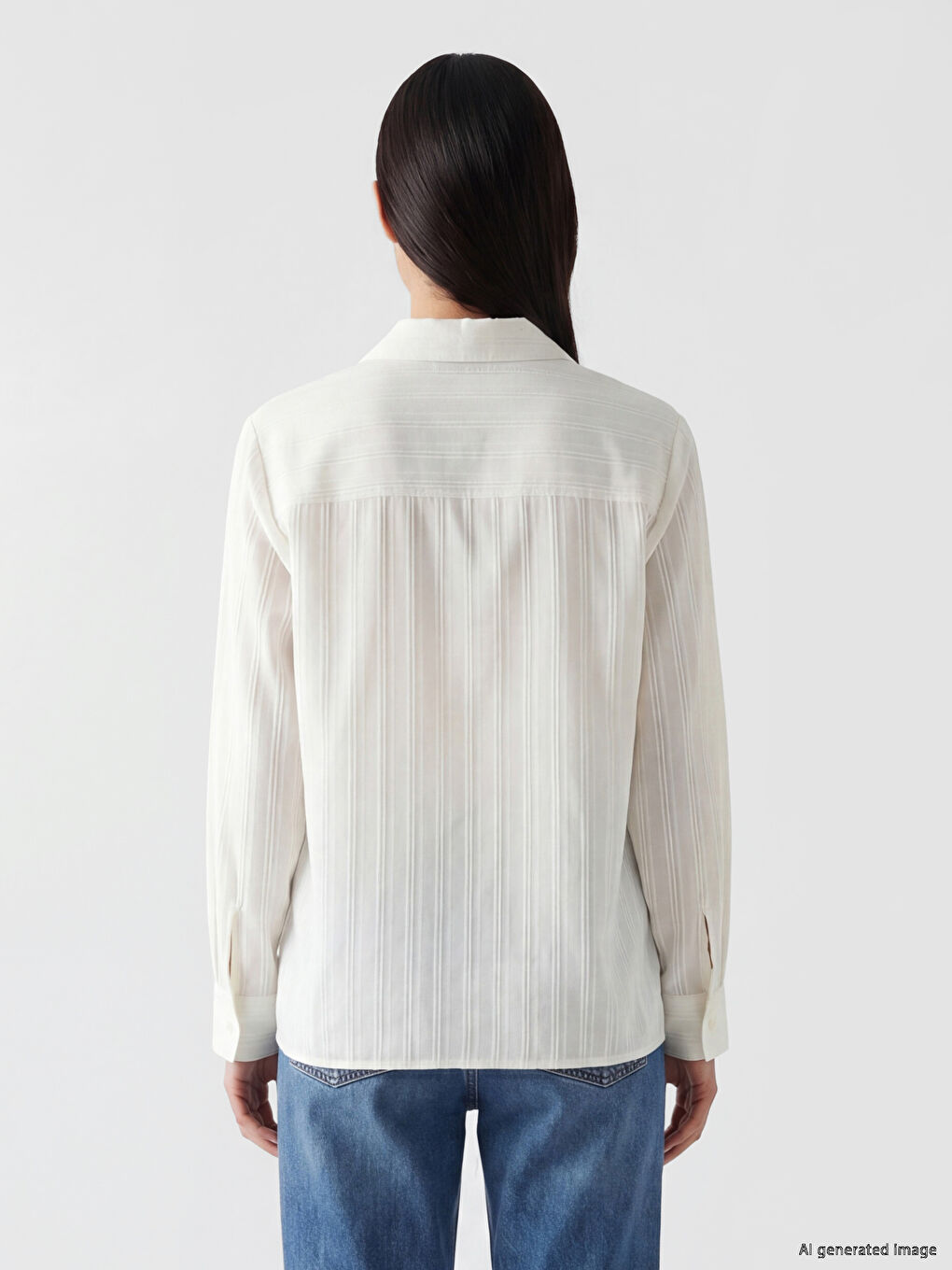 Striped Oversize Women's Shirt-3