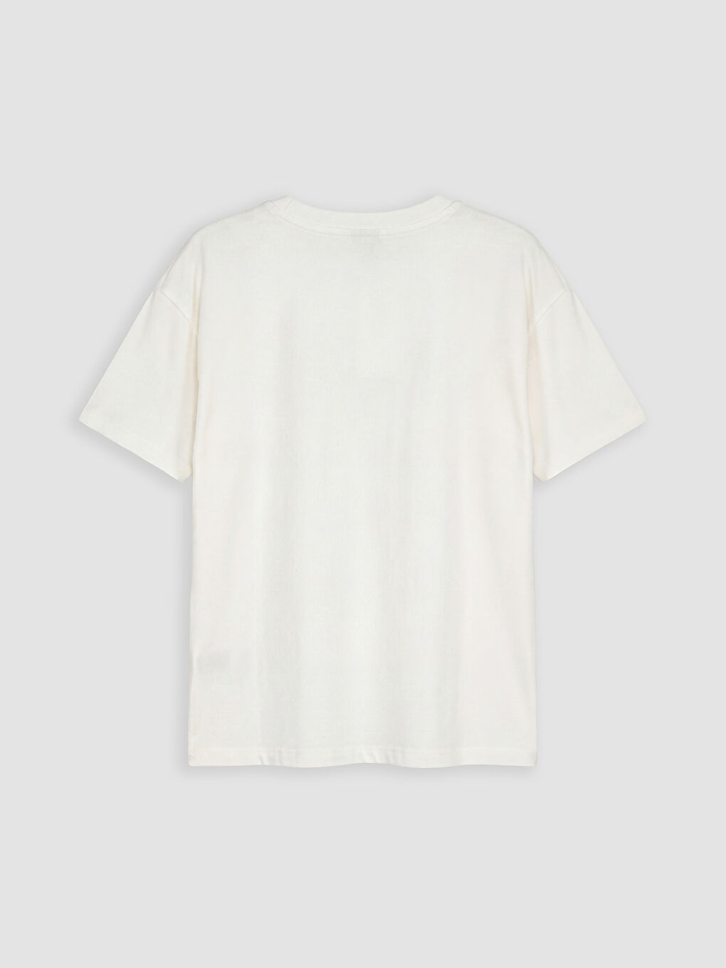 Ekru Kelebek Baskılı Kız Çocuk Tişört-1