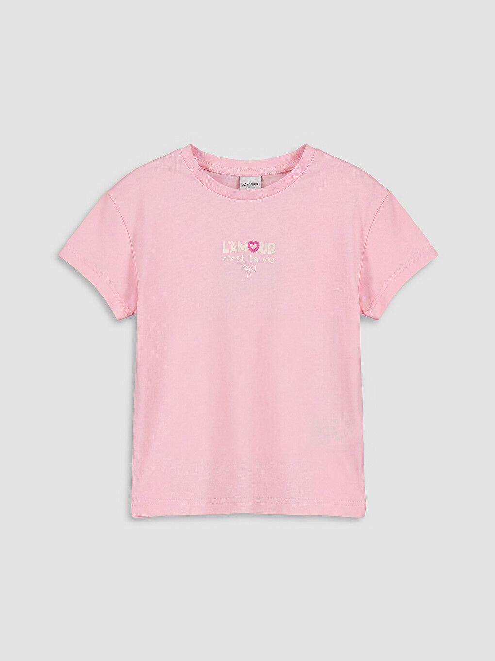 T-shirt imprimé à col rond pour filles, lot de 2-1