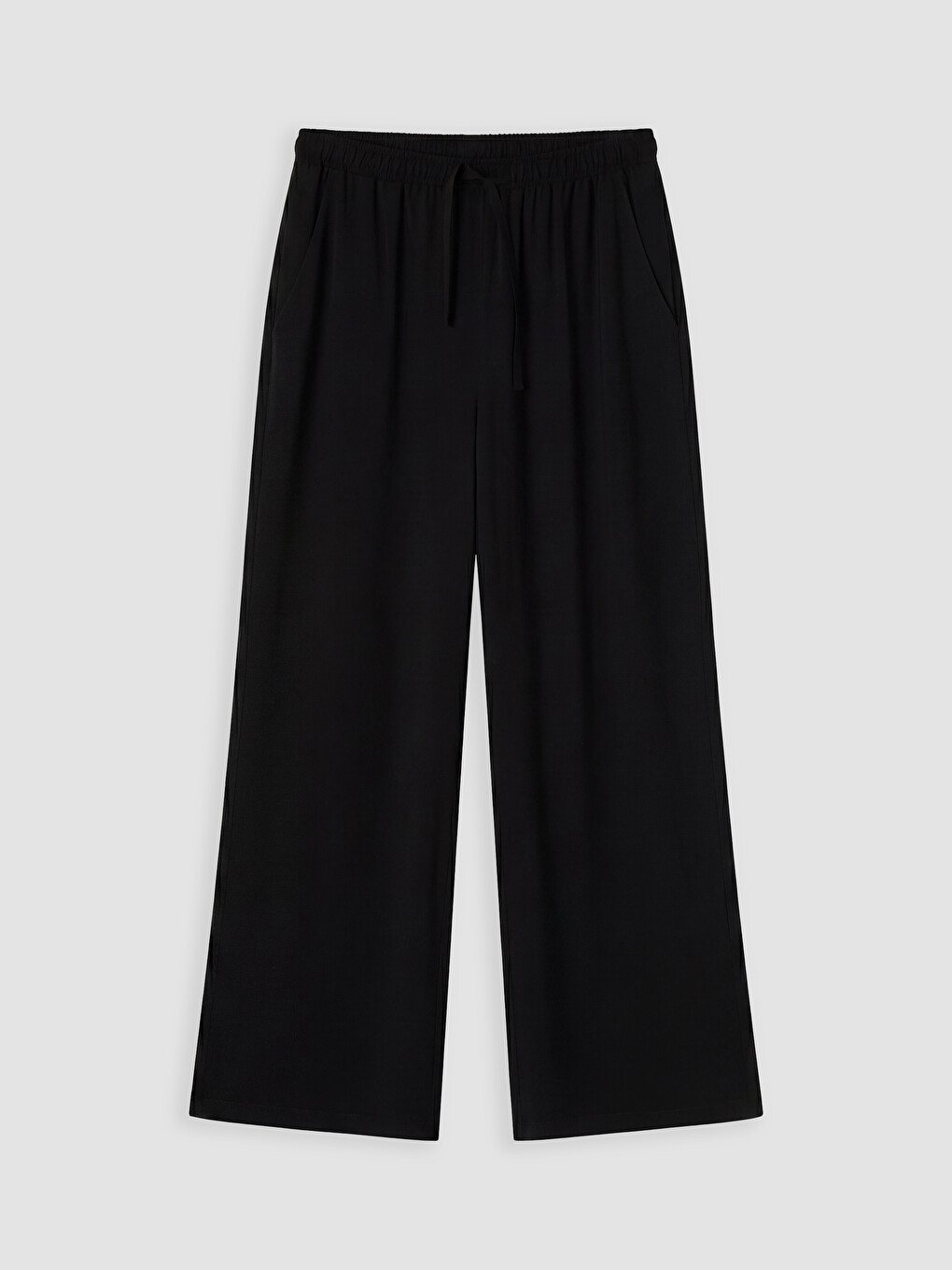 Elastic Waist Textured Women's Trousers-4