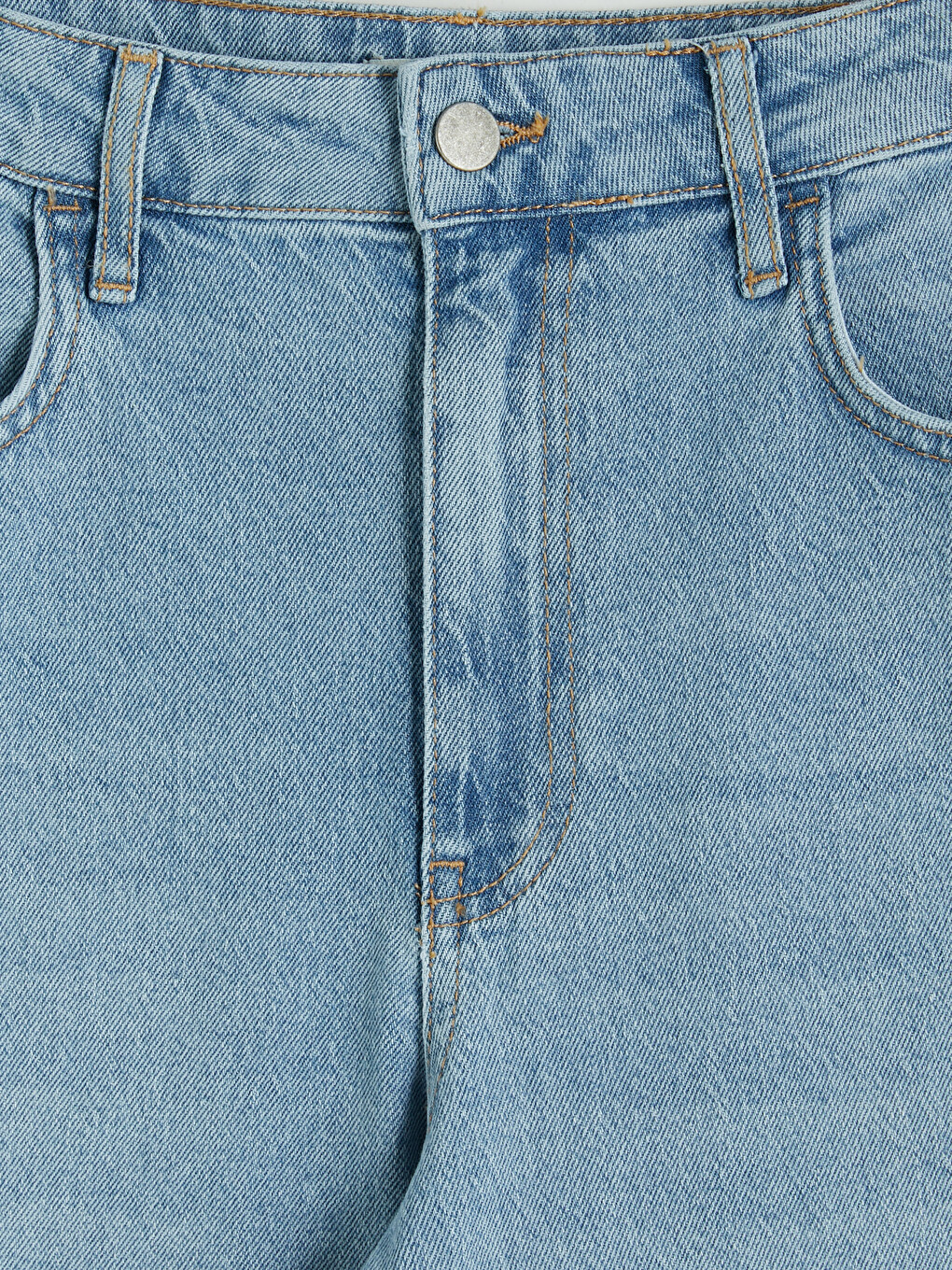 İndigo Barrel Fit Kadın Jean Pantolon-1