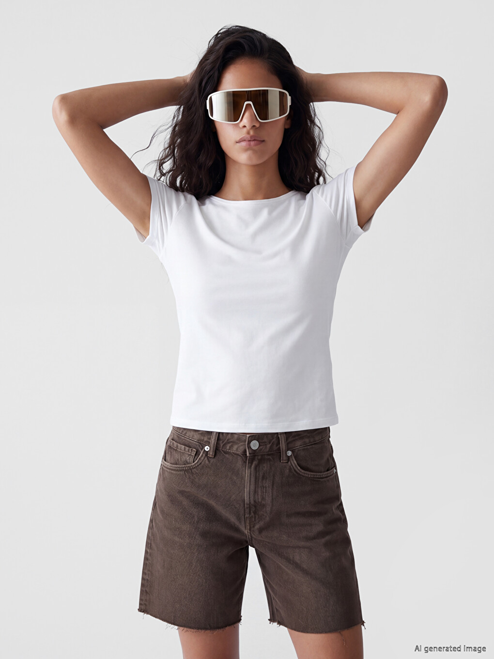 Slash Neck Modal Blend Women's T-Shirt