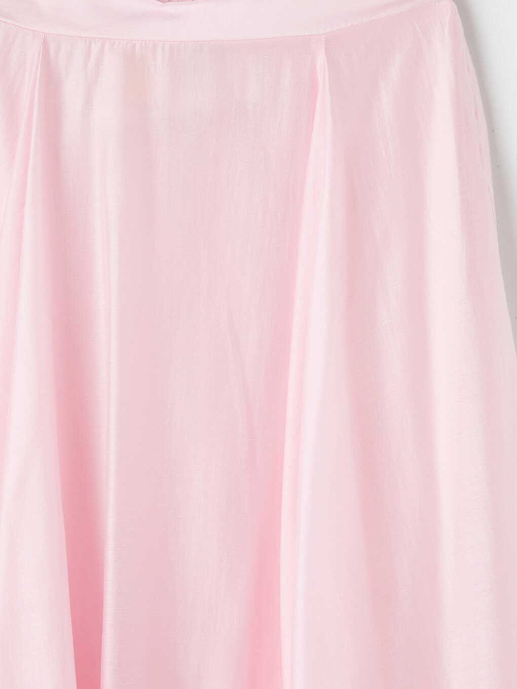 Pembe Beli Lastikli Kloş Etek-2