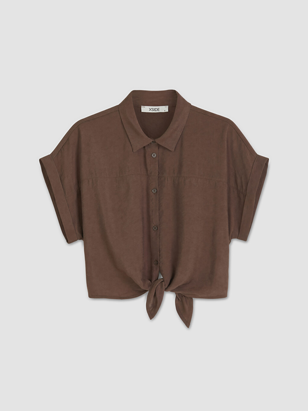 Woman Brown Shirt