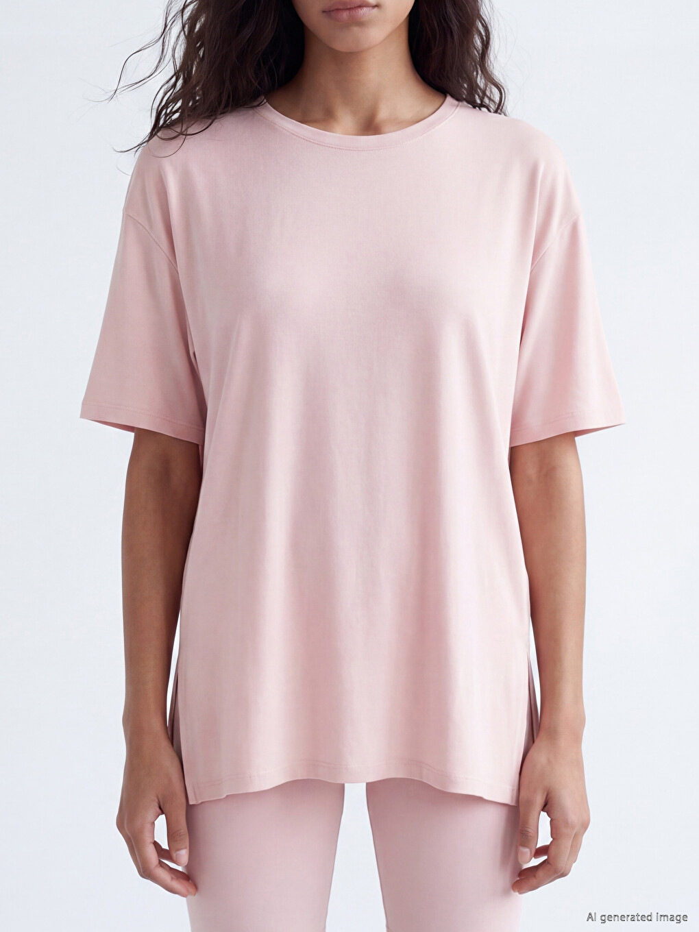 T-shirt Modal I Përzier Për Gra-2